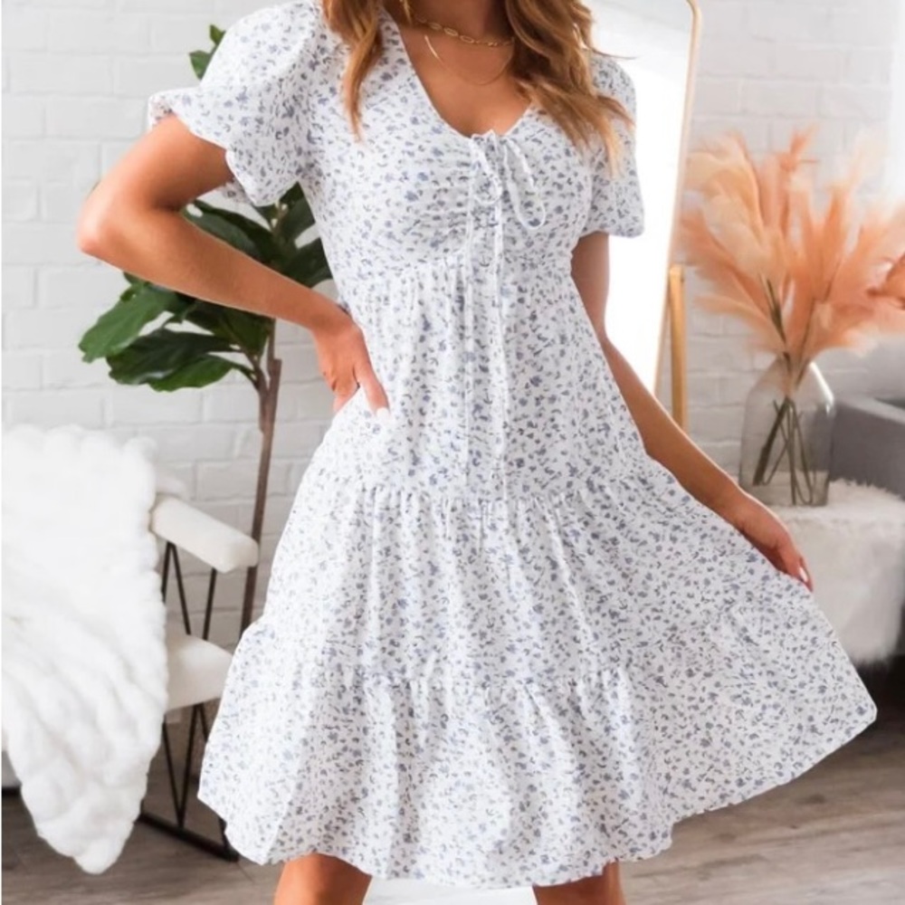 Floral Puff Sleeve Dress